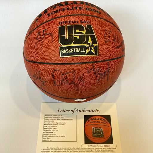 1994 Dream Team II Olympics USA Team Signed Basketball 16 Sigs With JSA COA