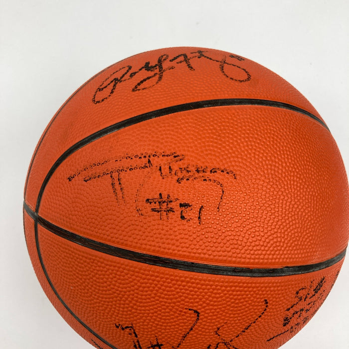 1997 Tim Duncan Rookie & John Wooden Award Winners Multi Signed Basketball PSA