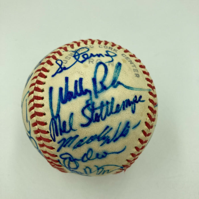 1985 New York Mets Team Signed National League Baseball With JSA COA