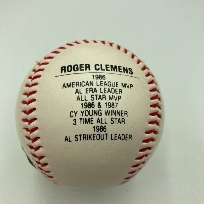 Roger Clemens Early Career Signed Vintage Fotoball Baseball Beckett Hologram