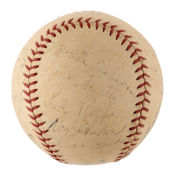 1936 New York Yankees World Series Champs Team Signed Baseball Lou Gehrig JSA