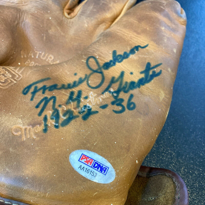 Travis Jackson New York Giants 1922-36 Signed Game Model Baseball Glove PSA DNA