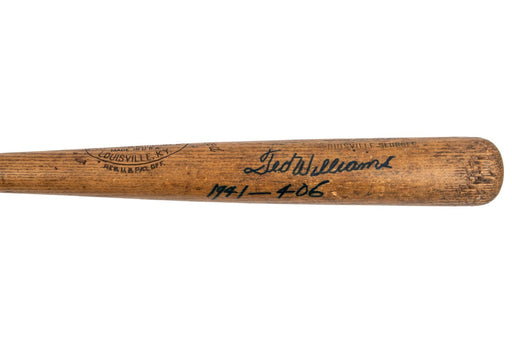The Finest 1955 Ted Williams Game Used Signed Louisville Slugger Bat PSA DNA 10
