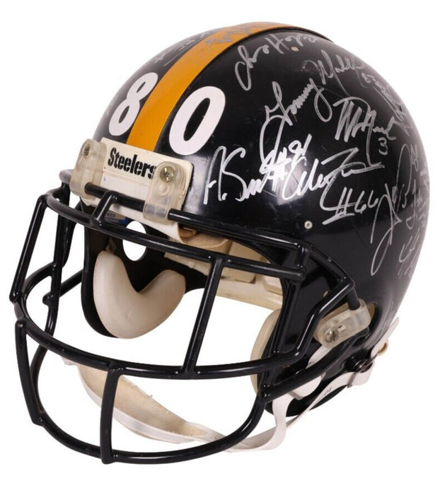 2005 Pittsburgh Steelers Super Bowl Champs Team Signed Game Used Helmet JSA COA