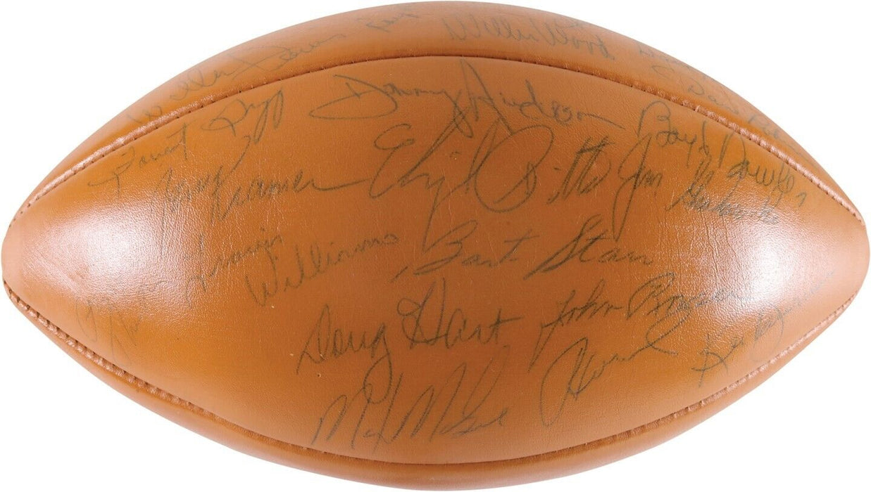 The Finest 1967 Green Bay Packers Super Bowl II Champs Team Signed Football PSA