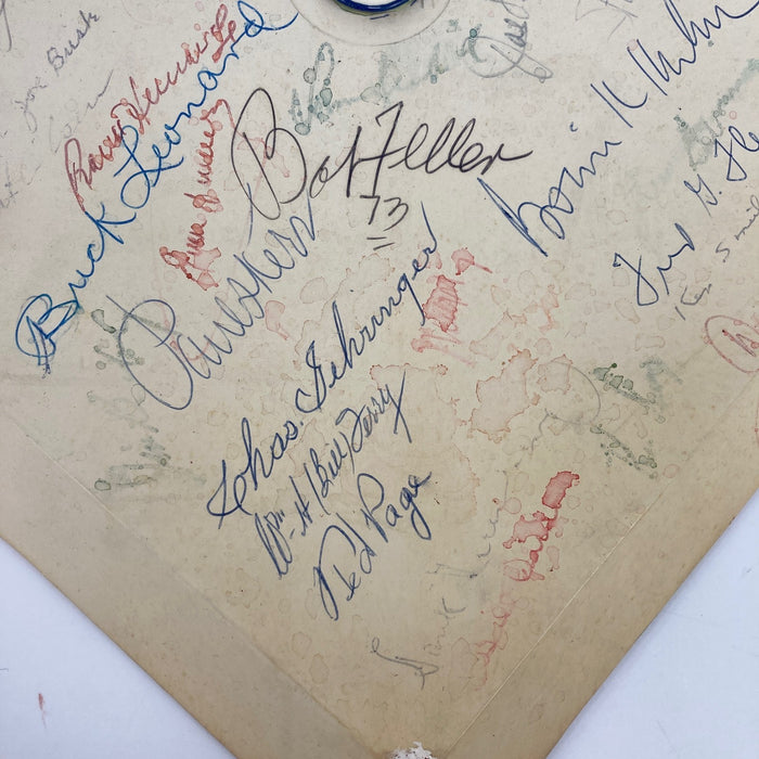 Incredible 1970's HOF Multi Signed Home Plate 67 Sigs Satchel Paige Beckett COA
