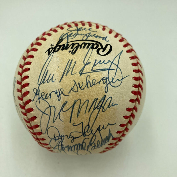 1975 Cincinnati Reds World Series Champs Team Signed Baseball PSA DNA COA