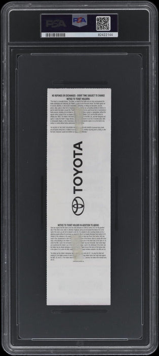 Kobe Bryant Signed 81 Point Full Ticket Jan. 22, 2006 PSA DNA NM 8