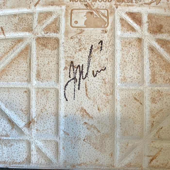 Joe Mauer Signed Game Used Minnesota Twins Playoffs ALDS Base MLB Authentic