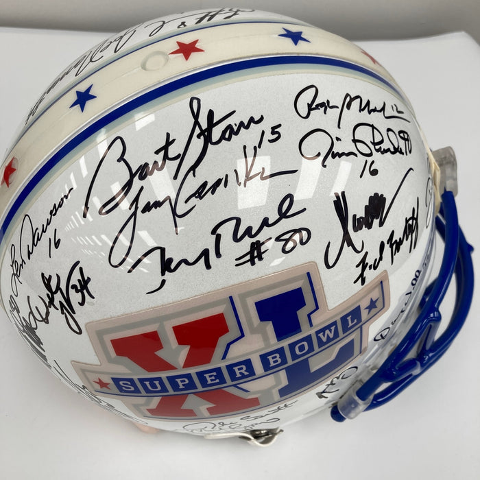 Beautiful Super Bowl MVP's Signed Helmet 40 Sigs With Tom Brady JSA COA