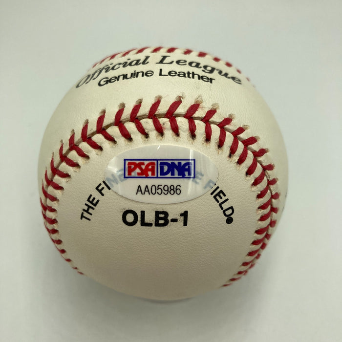 Beautiful Joe Dimaggio Signed American League Baseball PSA Graded MINT 9