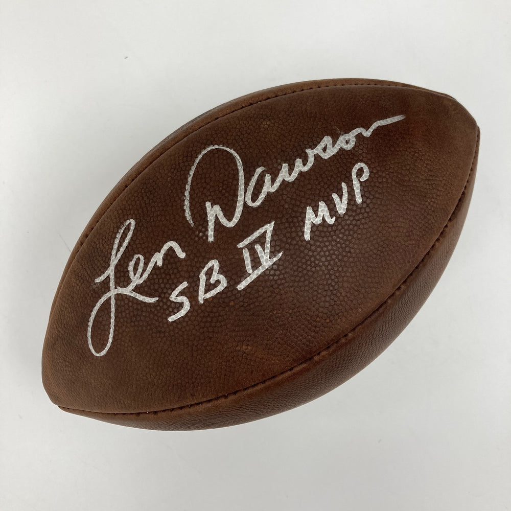Len Dawson Super Bowl IV MVP Signed Wilson NFL Game Football JSA Certified