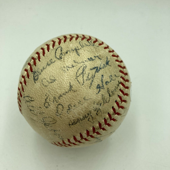 Rare 1936 Cleveland Indians Team Signed Baseball Bob Feller Rookie JSA COA
