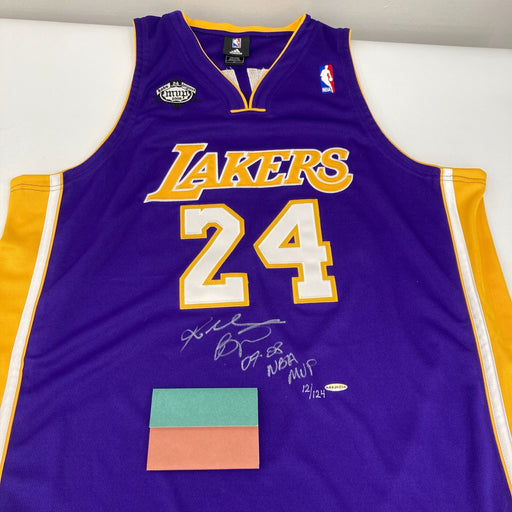 Kobe Bryant 2007-08 NBA MVP Signed Pro Cut Los Angeles Lakers Jersey UDA & BAS