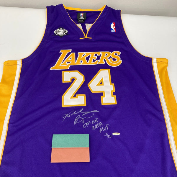 Kobe Bryant 2007-08 NBA MVP Signed Pro Cut Los Angeles Lakers Jersey UDA & BAS