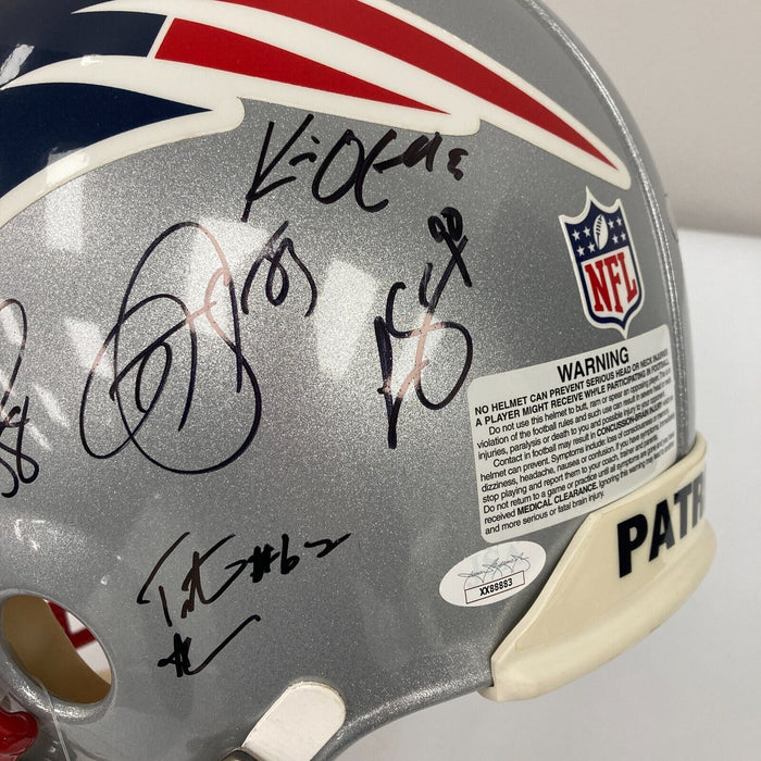 Tom Brady 2007 New England Patriots AFC Champs Team Signed Helmet 54 Sigs JSA