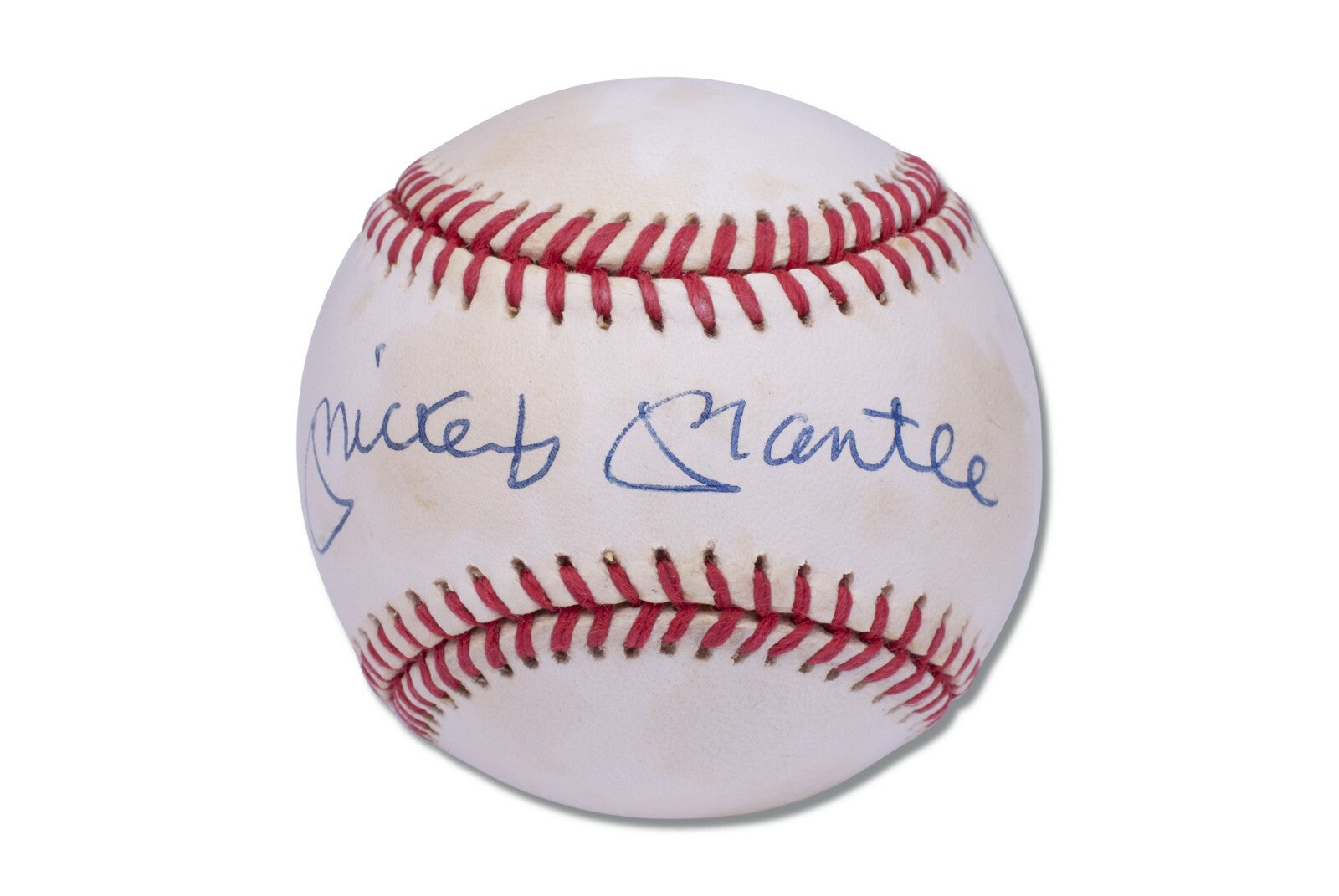 Mickey Mantle Signed American League Baseball Beckett Graded MINT 9