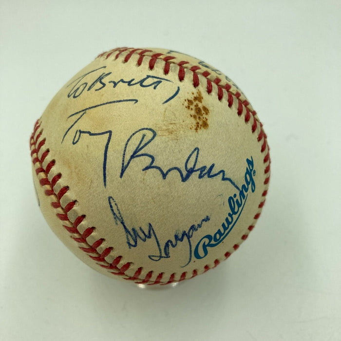Tony Randall Petula Clark, Hal Linden, Anthony Crivello Signed Baseball JSA COA
