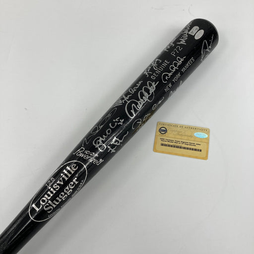 2009 New York Yankees World Series Champs Team Signed Bat Steiner COA