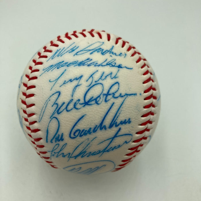 1985 - 1986 New York Mets Team Signed Baseball 28 Sigs With Gary Carter