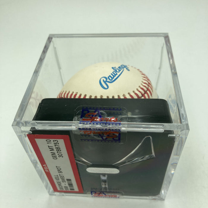 George Kell Signed Major League Baseball PSA DNA Graded 10 GEM MINT