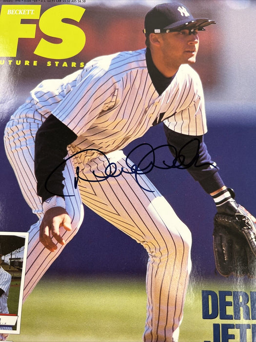 Derek Jeter Rookie Signed 1996 Beckett Magazine Beckett COA