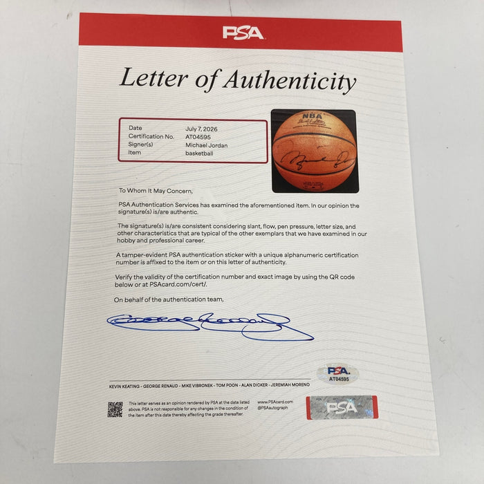 Michael Jordan Signed Spalding Official NBA Game Basketball UDA & PSA DNA COA