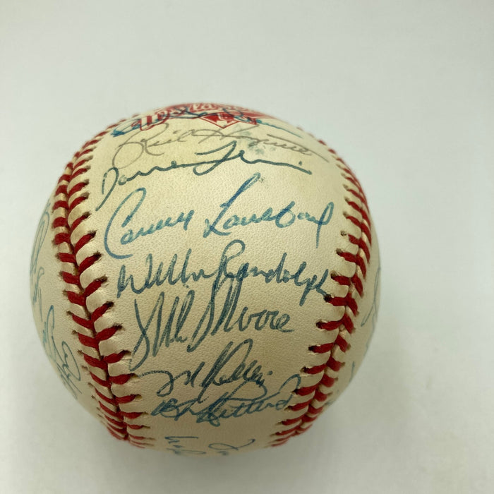 1990 Oakland A's American League Champs Team Signed Baseball JSA COA