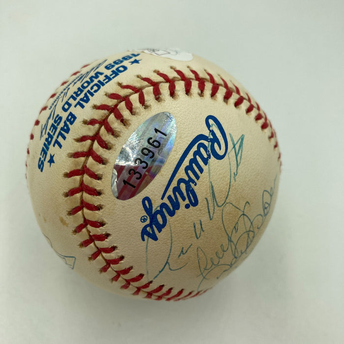 1999 NY Yankees World Series Champs Team Signed Baseball Derek Jeter JSA COA