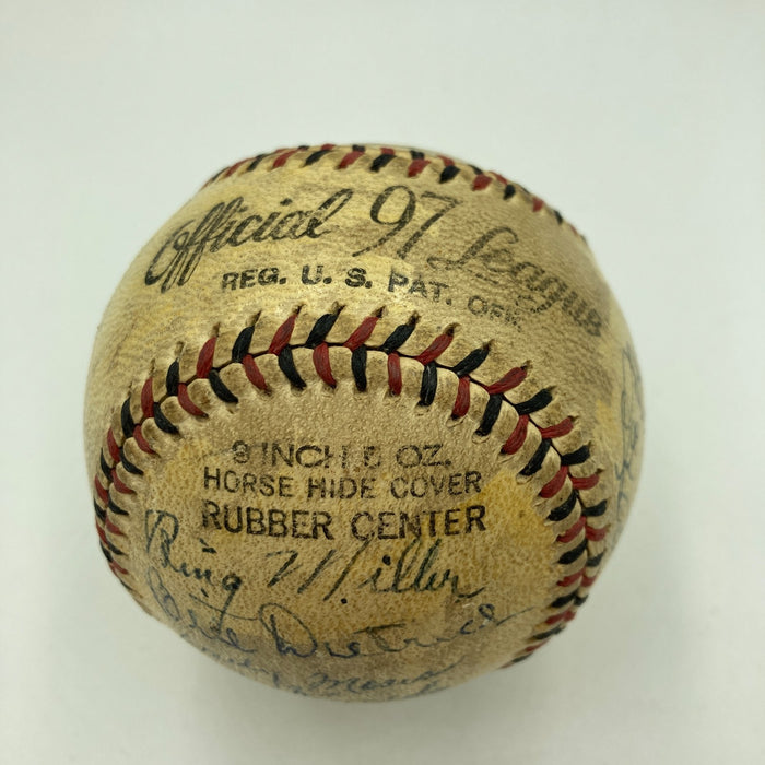 Honus Wagner Sweet Spot Signed Vintage 1940's Baseball Beckett COA