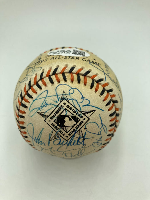 1993 All Star Game Team Signed Baseball 32 Sigs Barry Bonds Tony Gwynn JSA COA