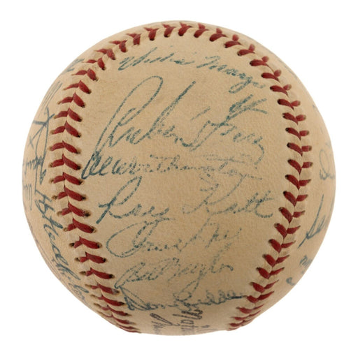 Willie Mays 1954 New York Giants World Series Champs Team Signed Baseball JSA