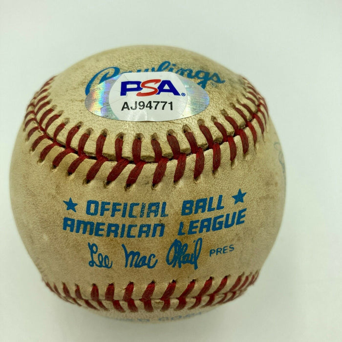 Don Drysdale Signed Game Used Vintage American League Baseball PSA DNA COA