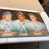 Mickey Mantle Willie Mays Duke Snider Signed Large 24x36 Poster Photo JSA COA