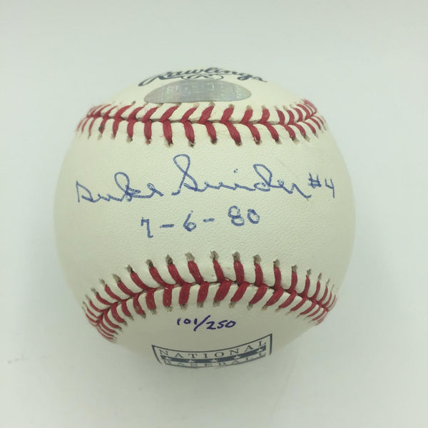 Rare Duke Snider #4 Jersey Retired 7-6-80 Signed Hall Of Fame Baseball Steiner