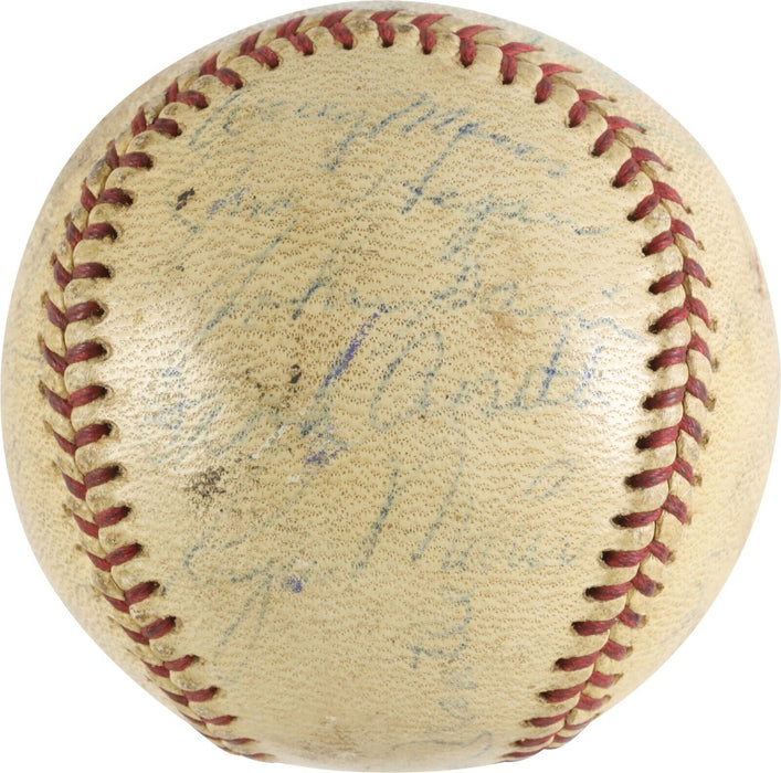 1961 New York Yankees W.S. Team Signed Game Used Baseball Mickey Mantle PSA DNA