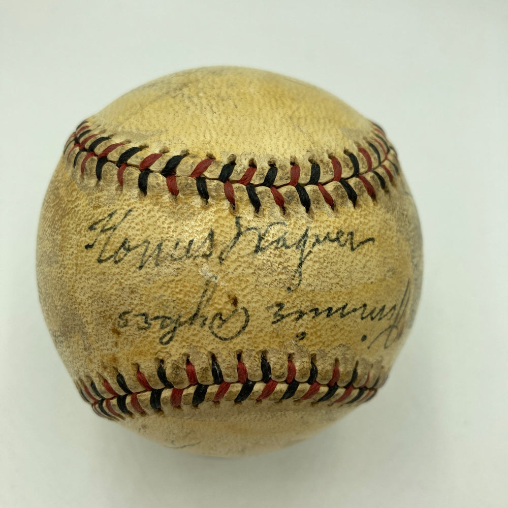 Honus Wagner Sweet Spot Signed Vintage 1940's Baseball Beckett COA