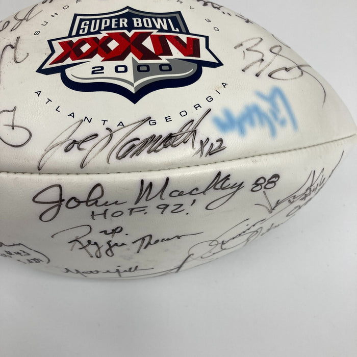 Joe Namath & Wayne Gretzky Super Bowl XXXIV Multi Signed Football JSA COA