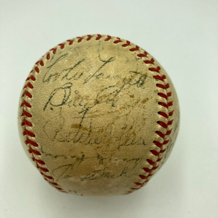 1952 World Series Game Used Baseball Signed By Attendees & Umpires JSA COA