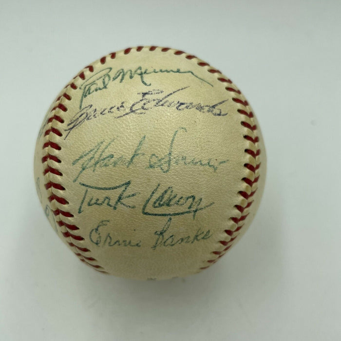 Earliest Known Ernie Banks Pre Rookie 1953 Chicago Cubs Team Signed Baseball JSA