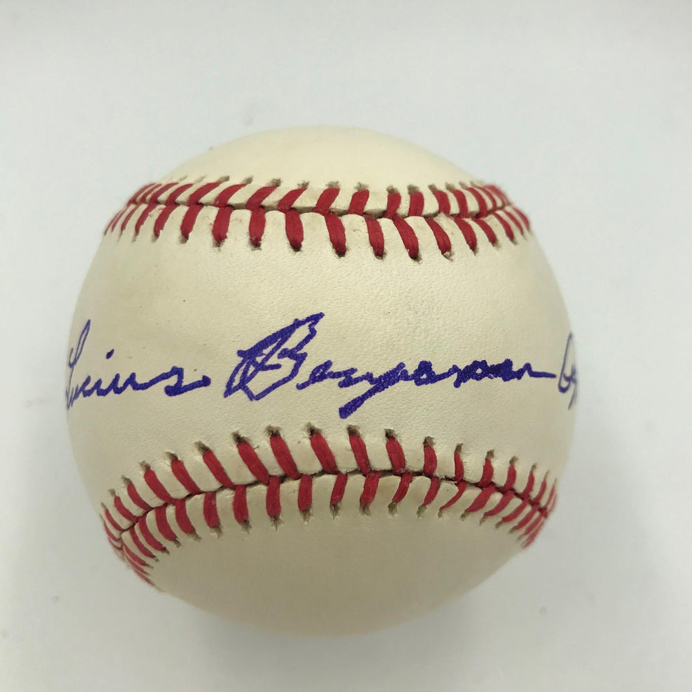 RARE Luke Appling Lucius Benjamin Full Name Signed American League Baseball JSA