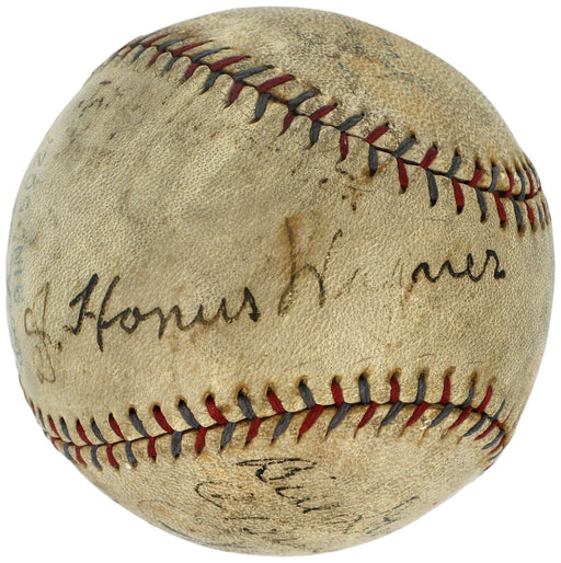 Honus Wagner Signed 1929 World Series Game Used American League Baseball JSA COA