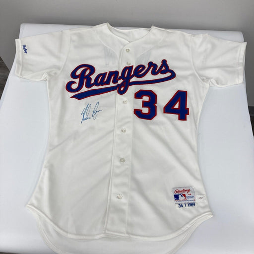 Nolan Ryan Signed Authentic 1989 Texas Rangers Game Model Jersey JSA Sticker