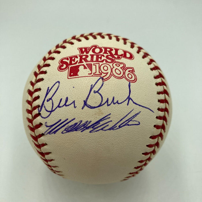 Bill Buckner & Mookie Wilson Signed 1986 World Series Baseball Steiner COA