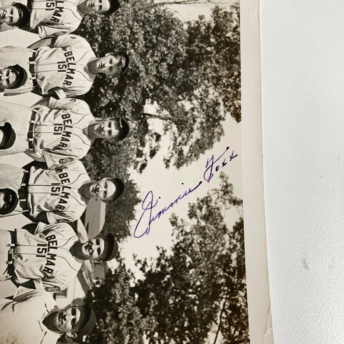 Jimmie Foxx Signed Autographed 1920's Little League Photo With Beckett COA