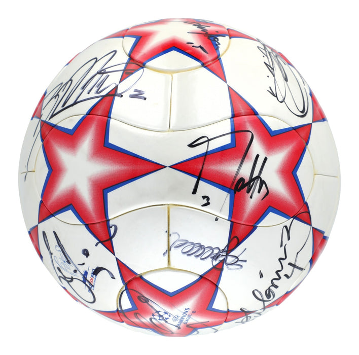 Lionel Messi 2006 FC Barcelona UEFA Champions Team Signed Soccer Ball JSA COA