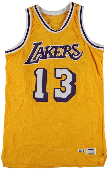 Wilt Chamberlain Signed Los Angeles Lakers 1970's Sand Knit Jersey Beckett COA