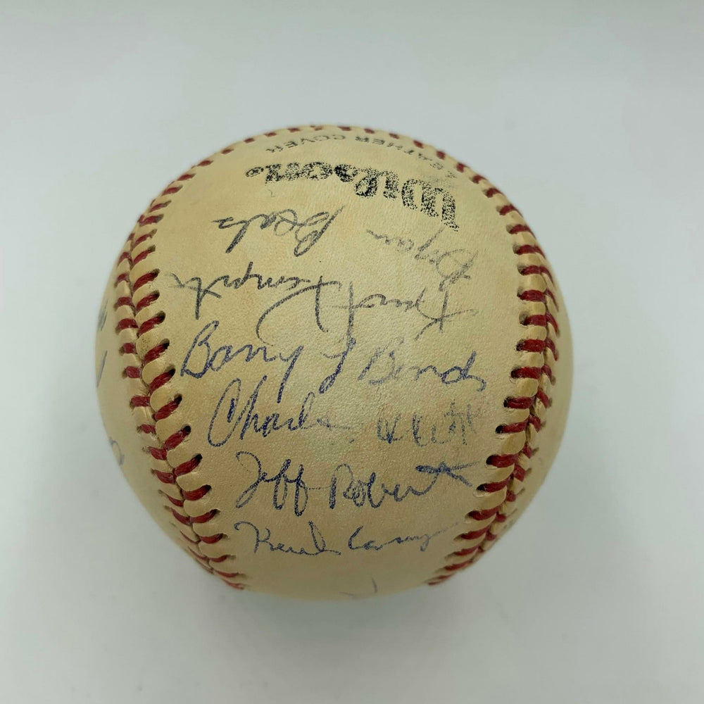 Barry Bonds Pre Rookie 1984 Arizona State Sun Devils Team Signed Baseball JSA