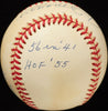 Joe Dimaggio Signed Heavily Inscribed STAT Baseball JSA COA