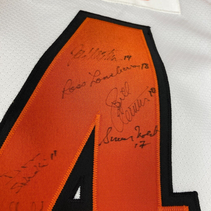 1973-74 Philadelphia Flyers Stanley Cup Champs Team Signed Jersey JSA COA